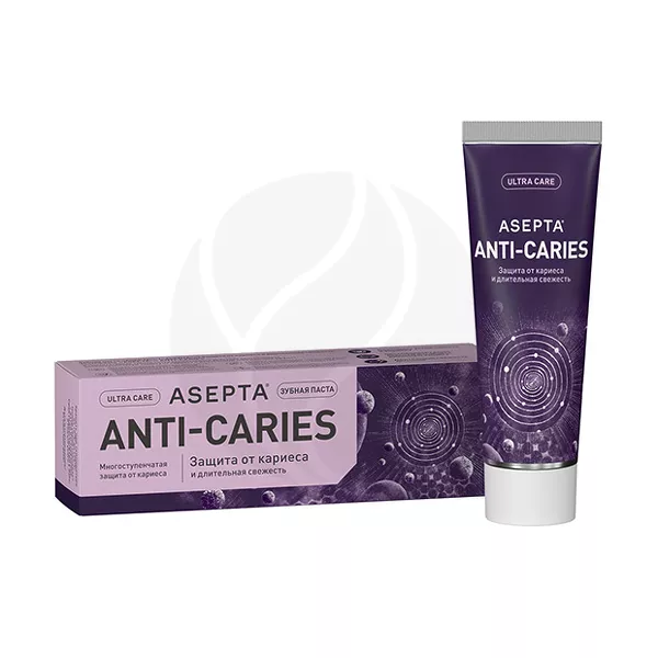Изображение товара Asepta Anti-caries зубная паста защита от кариеса и свежесть 75 мл Изображение товара Asepta Anti-caries зубная паста защита от кариеса и свежесть 75 мл