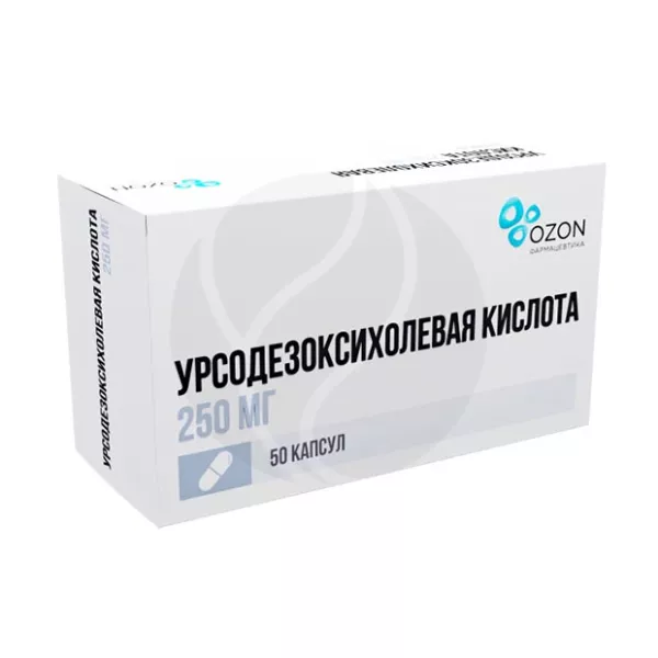 Урсодезоксихолевая к-та капсулы 250мг, №50 Озон