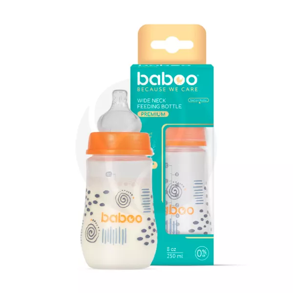 Изображение товара Бутылочка для кормления Baboo с силиконовой соской 3+ мес. защищенная
