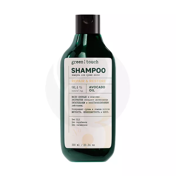Изображение товара Green touch шампунь для сухих волос с маслом авокадо 300мл натуральное питание и восстановление Изображение товара Green touch шампунь для сухих волос с маслом авокадо 300мл натуральное питание и восстановление