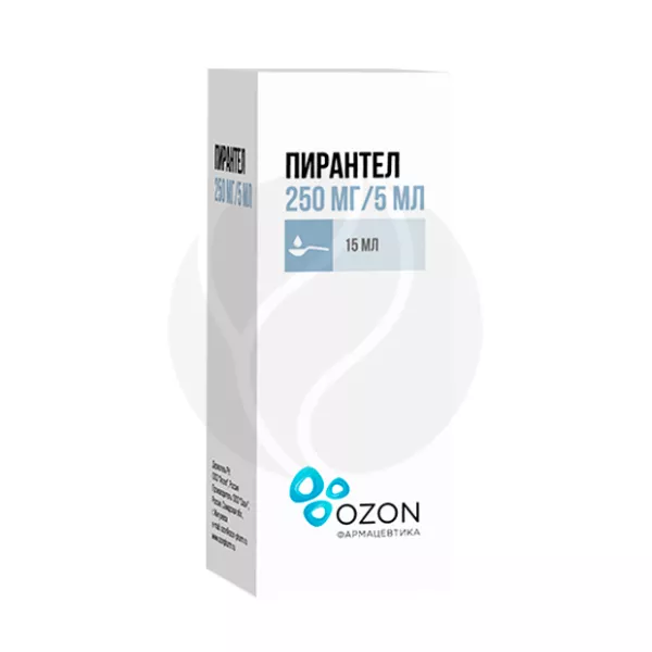 Изображение товара Пирантел суспензия 250мг/5мл для детей и взрослых 15мл