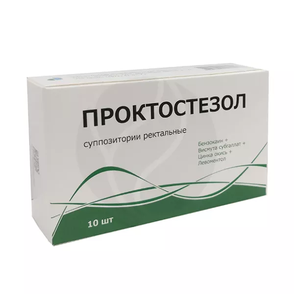 Изображение товара Проктостезол суппозитории ректальные для лечения геморроя №10