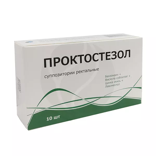 Изображение товара Проктостезол суппозитории ректальные для лечения геморроя №10 Изображение товара Проктостезол суппозитории ректальные для лечения геморроя №10