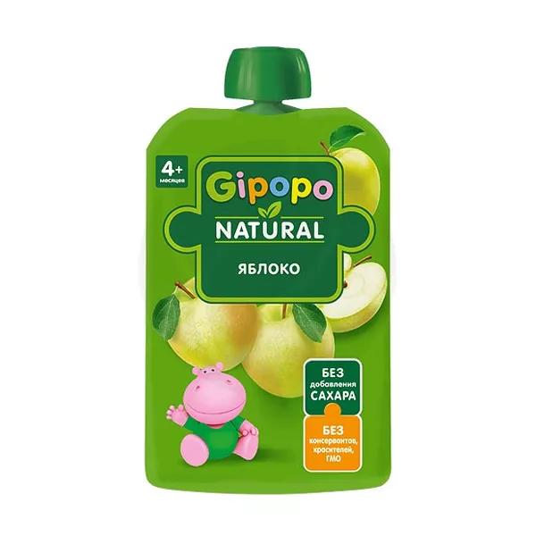 Изображение товара Детское яблочное пюре Gipopo 90 г - натуральное прикорм для малышей Изображение товара Детское яблочное пюре Gipopo 90 г - натуральное прикорм для малышей