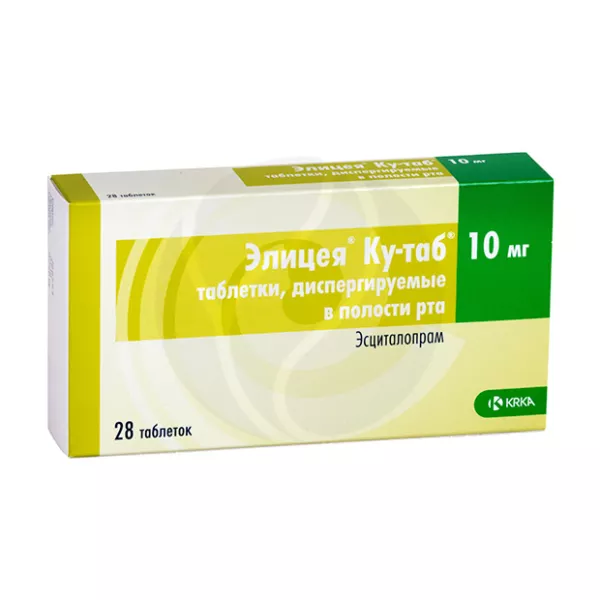 Изображение товара Эсциталопрам диспергируемые таблетки 10 мг, №28 Элицея