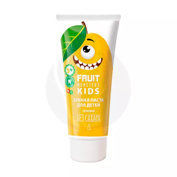 Изображение товара Детская зубная паста Fruit Monsters Kids со вкусом груши 60г для от 3 лет