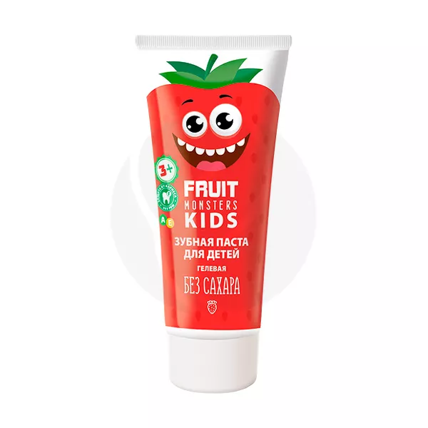 Изображение товара Fruit Monsters Kids зубная паста детская Клубника (3+), 60г Изображение товара Fruit Monsters Kids зубная паста детская Клубника (3+), 60г