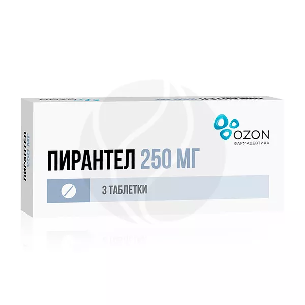 Изображение товара Пирантел таблетки 250мг, №3 Изображение товара Пирантел таблетки 250мг, №3