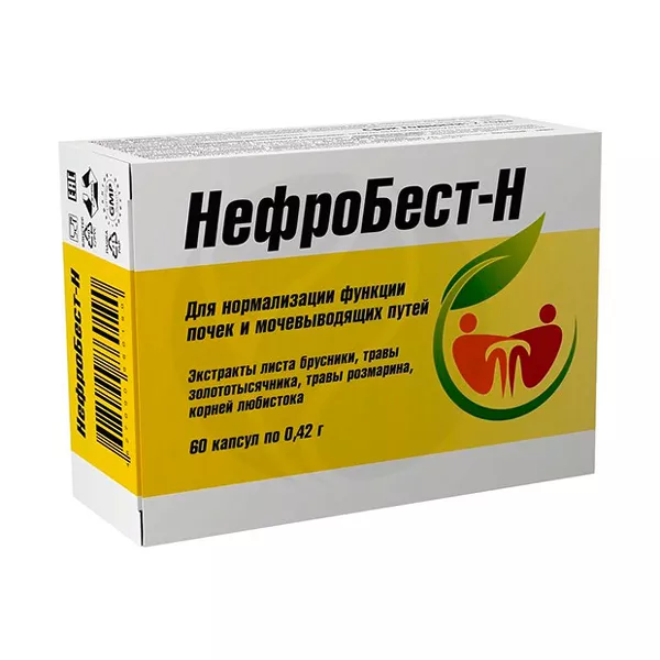 Изображение товара БАД Фармакор Нефробест-Н капсулы 60 шт. источник арбутина Изображение товара БАД Фармакор Нефробест-Н капсулы 60 шт. источник арбутина