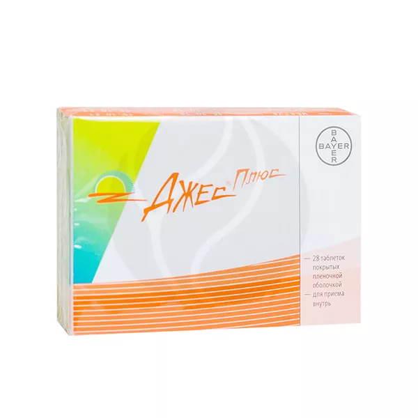 Изображение товара Джес плюс таблетки покрытые, комбинированный контрацептив с фолатами, 84 шт