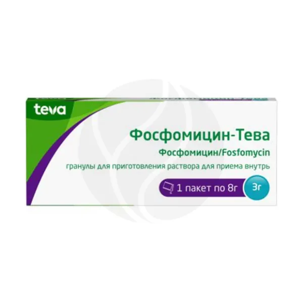 Изображение товара Фосфомицин-Тева гранулы для приготовления раствора 3 г, антимикробное средство