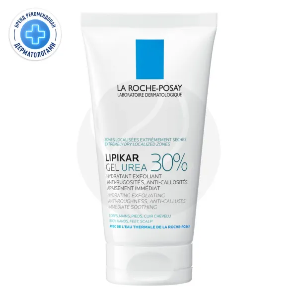 Изображение товара La Roche-Posay Lipikar Gel Urea 30% увлажняющий гель для ухода за очень сухими, огрубевшими участками кожи, 50мл