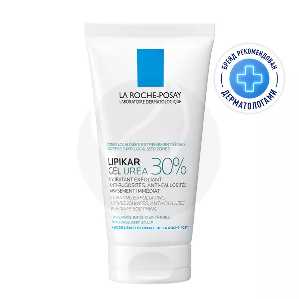 Изображение товара La Roche-Posay Lipikar Gel Urea гель с 30% мочевины для ухода за огрубевшими участками кожи, 50мл Изображение товара La Roche-Posay Lipikar Gel Urea гель с 30% мочевины для ухода за огрубевшими участками кожи, 50мл