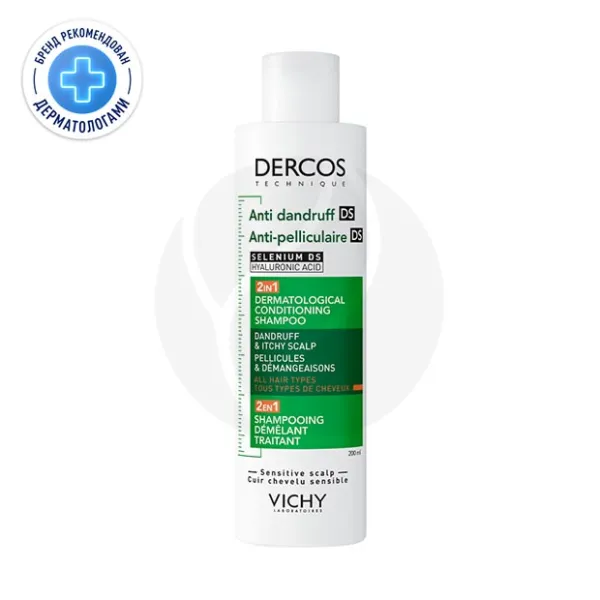 Vichy Dercos DS Увлажняющий шампунь-кондиционер для волос против перхоти 2в1, 200мл