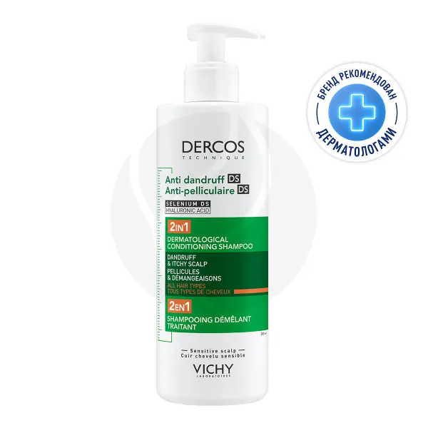 Изображение товара Vichy Dercos шампунь-кондиционер против перхоти 2в1 390мл для эффективного ухода