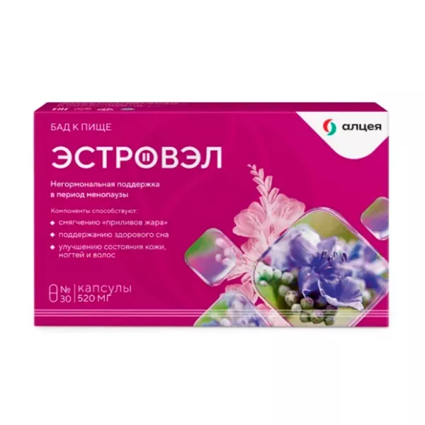 Изображение товара Эстровэл капсулы для женщин, 30 шт. - БАД для гормонального баланса