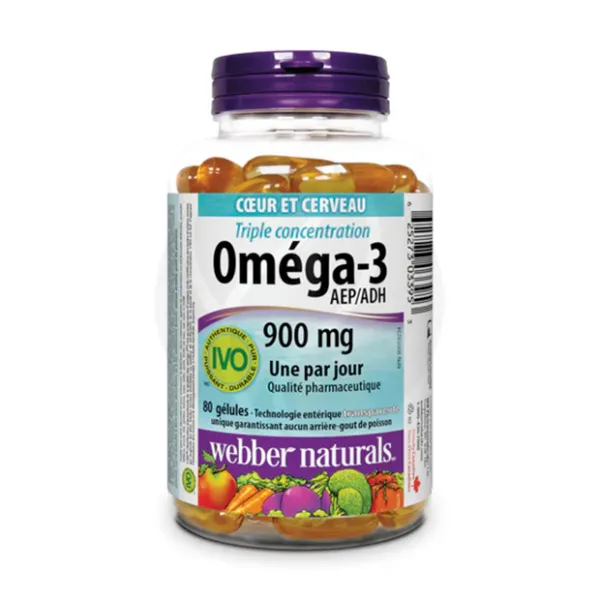 Изображение товара Омега-3 Тройная сила Webber Naturals капсулы, 900 мг ЭПК, 300 мг ДГК Изображение товара Омега-3 Тройная сила Webber Naturals капсулы, 900 мг ЭПК, 300 мг ДГК