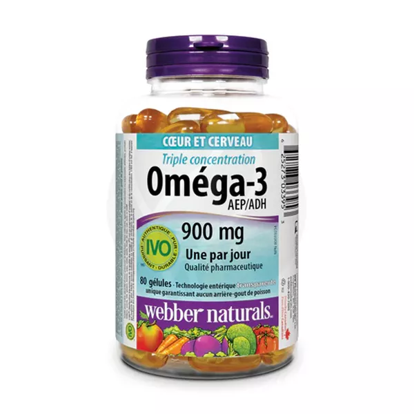 Изображение товара Омега-3 Тройная сила Webber Naturals капсулы, 900 мг ЭПК, 300 мг ДГК Изображение товара Омега-3 Тройная сила Webber Naturals капсулы, 900 мг ЭПК, 300 мг ДГК