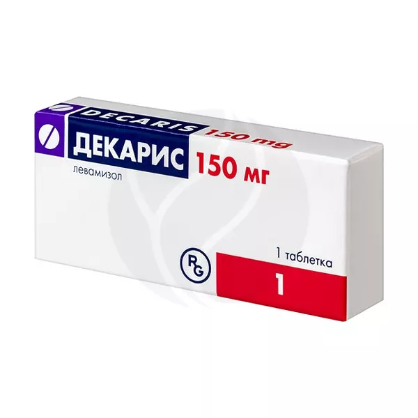 Изображение товара Декарис 150 мг таблетки для лечения паразитов, Гедеон Рихтер Изображение товара Декарис 150 мг таблетки для лечения паразитов, Гедеон Рихтер