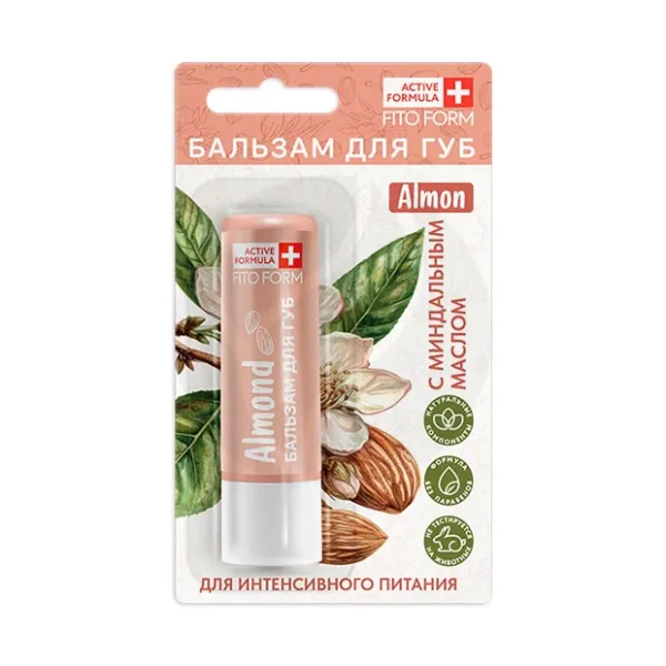 Изображение товара Бальзам для губ Active formula с миндальным маслом 3,34г натуральный уход Изображение товара Бальзам для губ Active formula с миндальным маслом 3,34г натуральный уход