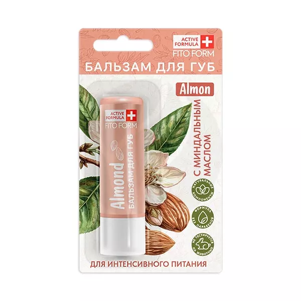 Изображение товара Бальзам для губ Active formula с миндальным маслом 3,34г натуральный уход Изображение товара Бальзам для губ Active formula с миндальным маслом 3,34г натуральный уход