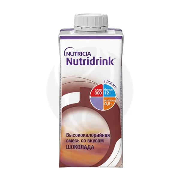 Изображение товара Nutridrink Высококалорийная жидкая смесь со вкусом шоколада, 200мл Изображение товара Nutridrink Высококалорийная жидкая смесь со вкусом шоколада, 200мл