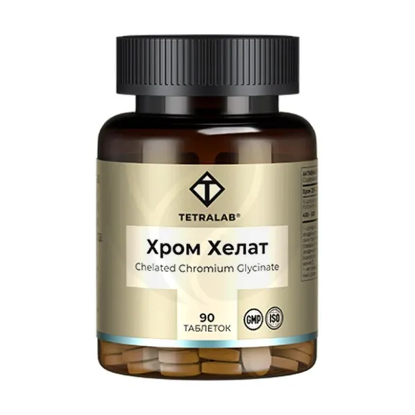 Изображение товара Тетралэб Хром хелат глицинат таблетки, No90 - для обмена веществ и здоровья