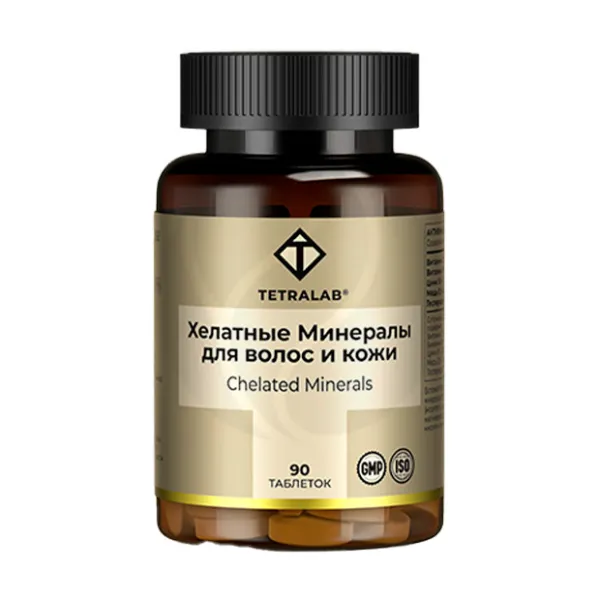 Tetralab Хелатные минералы для волос и кожи таблетки, №90