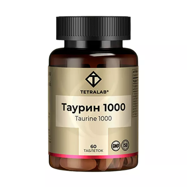 Изображение товара Тетраллаб Таурин Форте таблетки 1000мг для сердца и сосудов 60 шт
