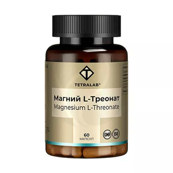 Изображение товара Магний L-треонат капсулы Tetralab 60 шт для улучшения памяти и концентрации