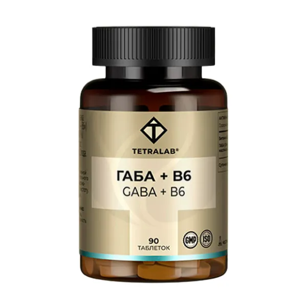Изображение товара Tetralab ГАБА + В6 таблетки 90 шт - поддержка нервной системы и качества сна