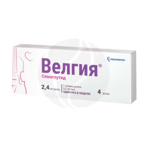 Изображение товара Велгия 2,4 мг/доза раствор для подкожного введения 3 мл шт Изображение товара Велгия 2,4 мг/доза раствор для подкожного введения 3 мл шт