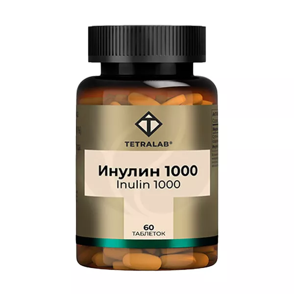 Изображение товара Tetralab Инулин пребиотик таблетки 1000мг 60 шт для здоровья кишечника Изображение товара Tetralab Инулин пребиотик таблетки 1000мг 60 шт для здоровья кишечника