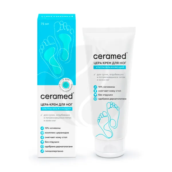Изображение товара Ceramed Цера-крем тройного действия для ног ультраувлажняющий, 75мл