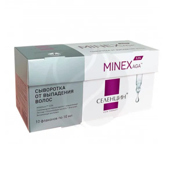 Изображение товара Сыворотка от выпадения волос MINEXAGA 10мл для мужчин и женщин борется с поредением и стимулирует р