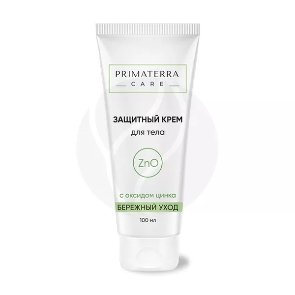 Изображение товара Защитный крем Primaterra Care с оксидом цинка 100 мл для чувствительной кожи Изображение товара Защитный крем Primaterra Care с оксидом цинка 100 мл для чувствительной кожи
