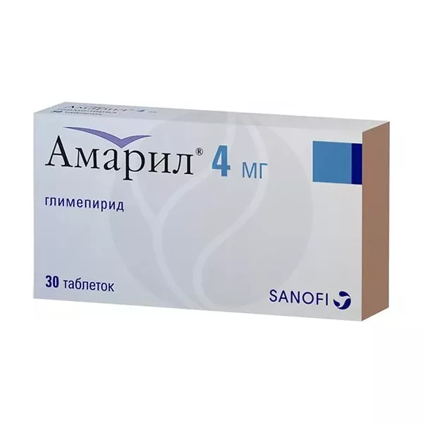 Изображение товара Амарил 4мг таблетки, 30 шт. для снижения сахара в крови Изображение товара Амарил 4мг таблетки, 30 шт. для снижения сахара в крови