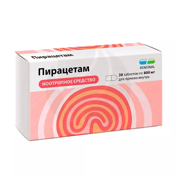 Изображение товара Таблетки Пирацетам Реневал 800 мг - ноотропное средство Изображение товара Таблетки Пирацетам Реневал 800 мг - ноотропное средство