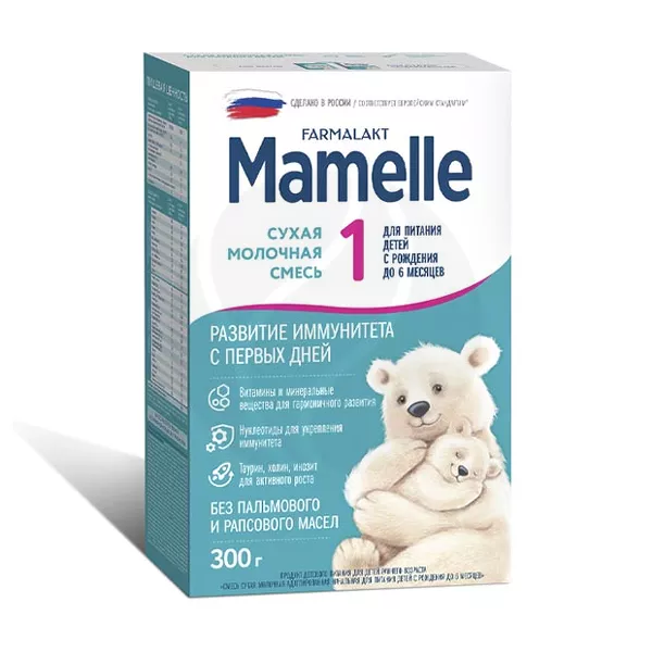 Изображение товара Mamelle 1 сухая молочная смесь (0-6мес), 300г Изображение товара Mamelle 1 сухая молочная смесь (0-6мес), 300г