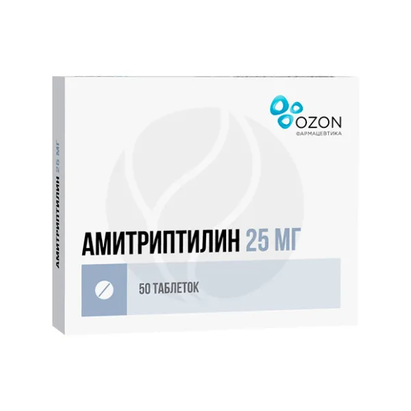 Изображение товара Амитриптилин таблетки 25мг, 50 шт - Эффективный антидепрессант