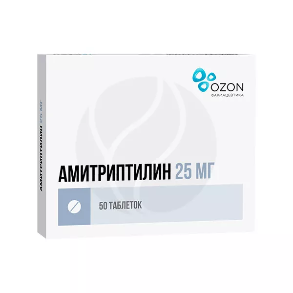 Изображение товара Амитриптилин таблетки 25мг, 50 шт - Эффективный антидепрессант