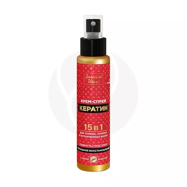 Изображение товара Золотой Шелк Крем-спрей для тонких, ломких и истонченных волос 15 в 1 с кератином 100 мл