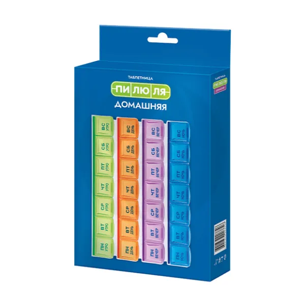 Изображение товара Таблетница на 7 дней с 28 отделениями для хранения таблеток и витаминов