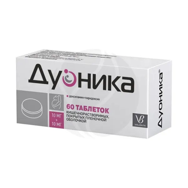 Дуоника таблетки кишечнораств. покрыт. п/о 10мг+10мг, №60
