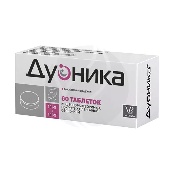 Изображение товара Дуоника таблетки кишечнораств. покрыт. п/о 10мг+10мг, №60 Изображение товара Дуоника таблетки кишечнораств. покрыт. п/о 10мг+10мг, №60