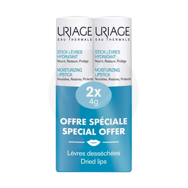 Изображение товара Uriage Eau Thermale Увлажняющий стик для губ, 4г 2шт Изображение товара Uriage Eau Thermale Увлажняющий стик для губ, 4г 2шт