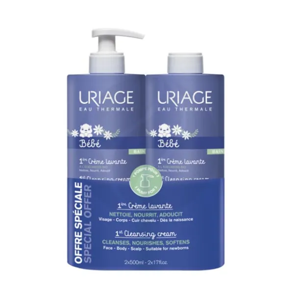 Изображение товара Uriage Первый очищающий пенящийся крем для тела (0+), 500мл, 2шт