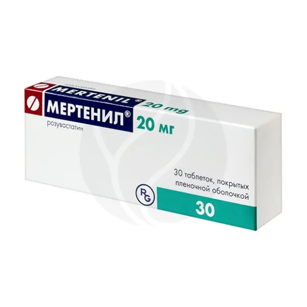 Изображение товара Мертенил 20мг таблетки покрытые пленочной оболочкой 30 штук Гедеон Рихтер