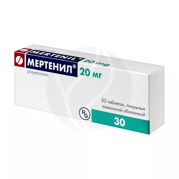Изображение товара Мертенил 20мг таблетки покрытые пленочной оболочкой 30 штук Гедеон Рихтер