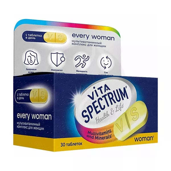 Изображение товара Vitaspectrum Мультивитамины для женщин на каждый день таблетки №30
